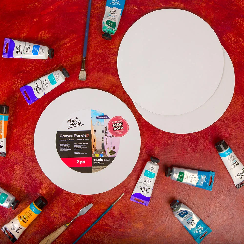 Round Canvas Panel Signature 30cm 2 Piece (11.8in) - Image 7