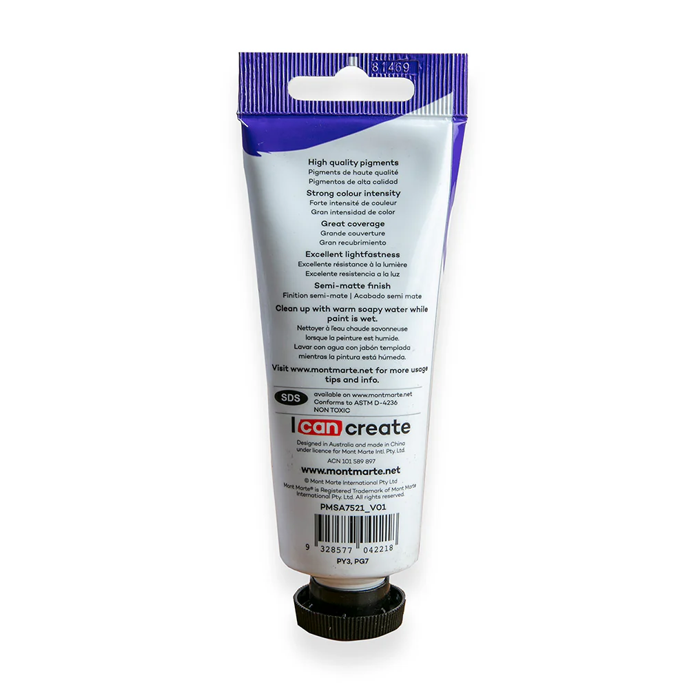 Satin Acrylic Paint Premium 75ml Tube - Light Green - Image 3