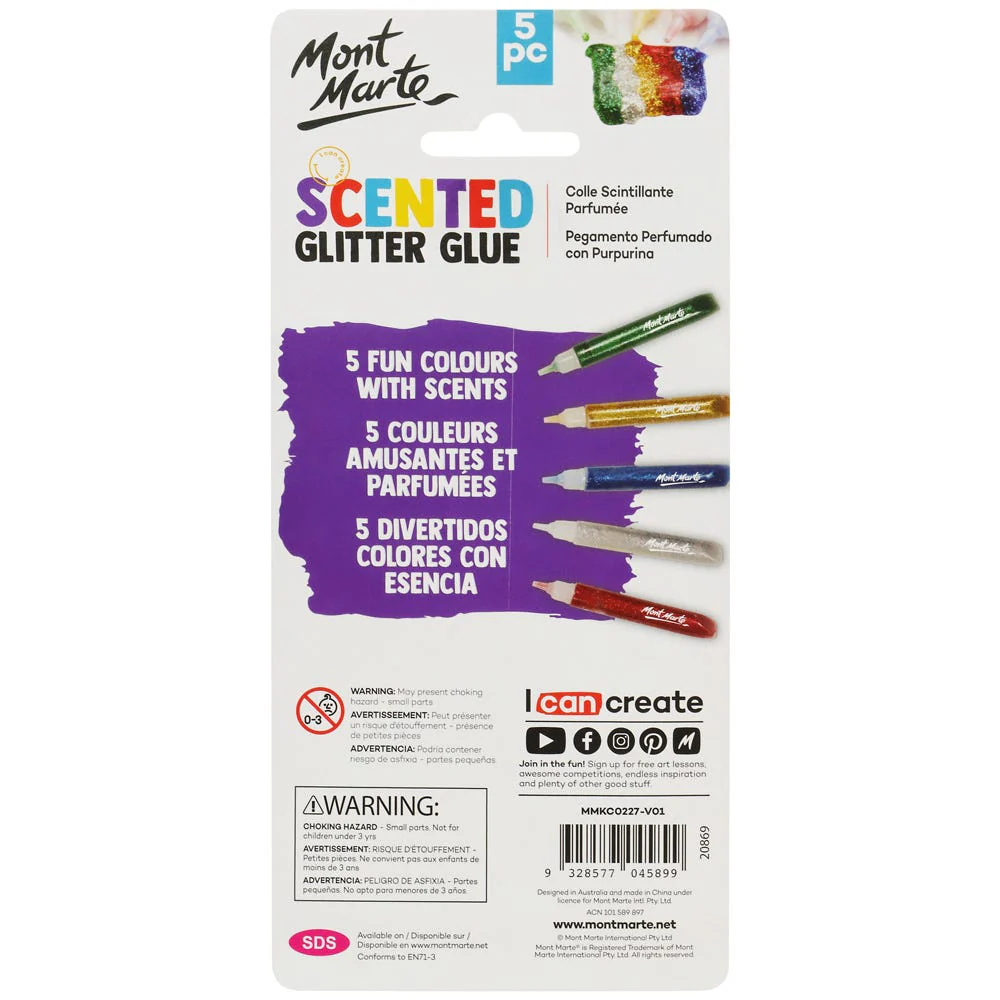 Scented Glitter Glue 5pc - Image 2