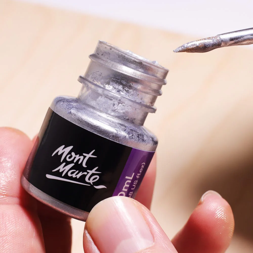 Silver Foil Paint Premium 20ml - Image 3