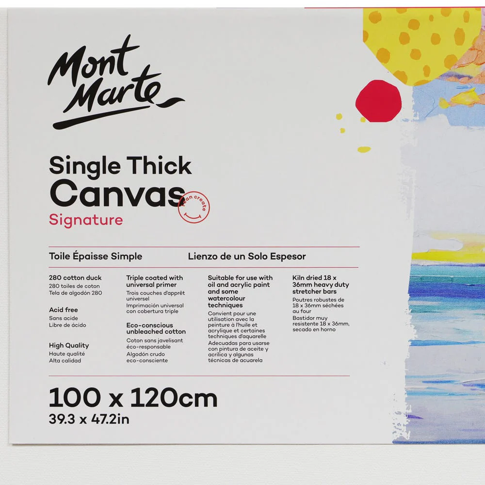 Single Thick Canvas Signature 100 x 120cm (39.3 x 47.2in) - Image 3