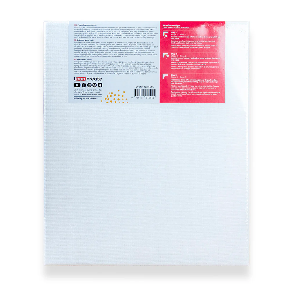 Single Thick Canvas Signature 25 x 30cm (9.8 x 11.8in) 2 Pack - Image 4