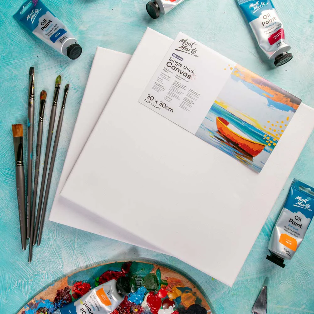 Single Thick Canvas Signature 30 x 30cm (11.8 x 11.8in) 2 Pack - Image 8