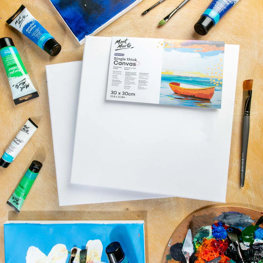 Single Thick Canvas Signature 30 x 30cm (11.8 x 11.8in) 2 Pack - Image 9