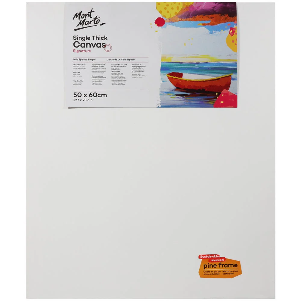 Single Thick Canvas Signature 50 x 60cm (19.7 x 23.6in)