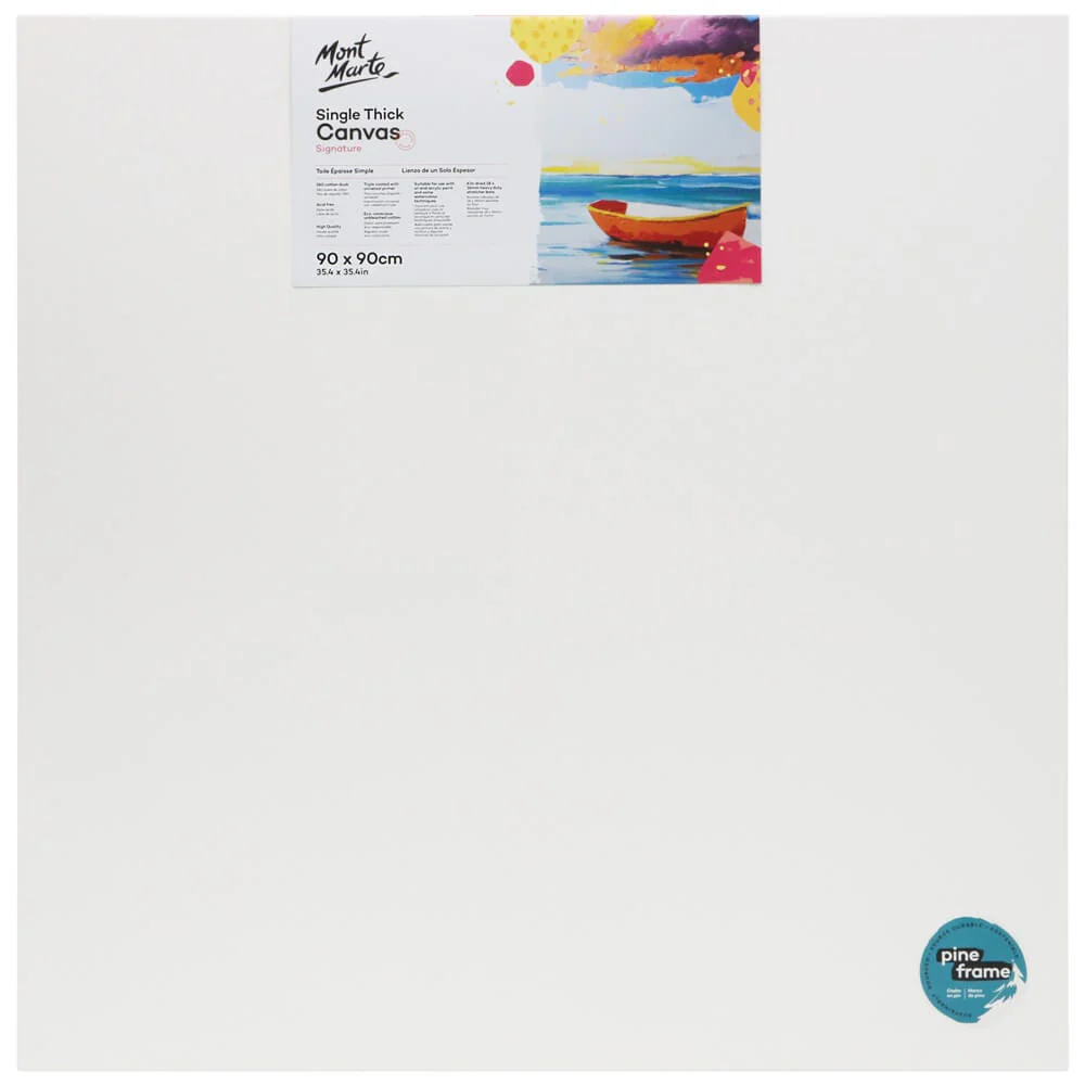 Single Thick Canvas Signature 90 x 90cm (35.4 x 35.4in)