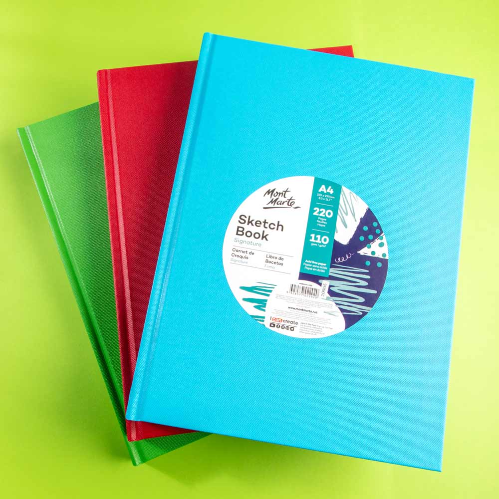 Sketch Book Signature A4 220 Pages 110gsm - Blue - Image 5