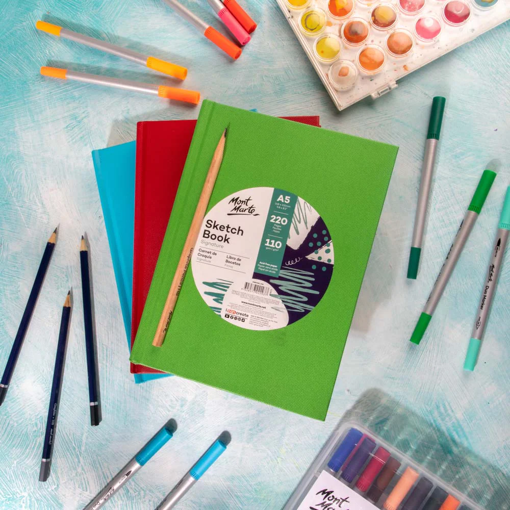 Sketch Book Signature A5 220 Pages 110gsm - Blue - Image 9