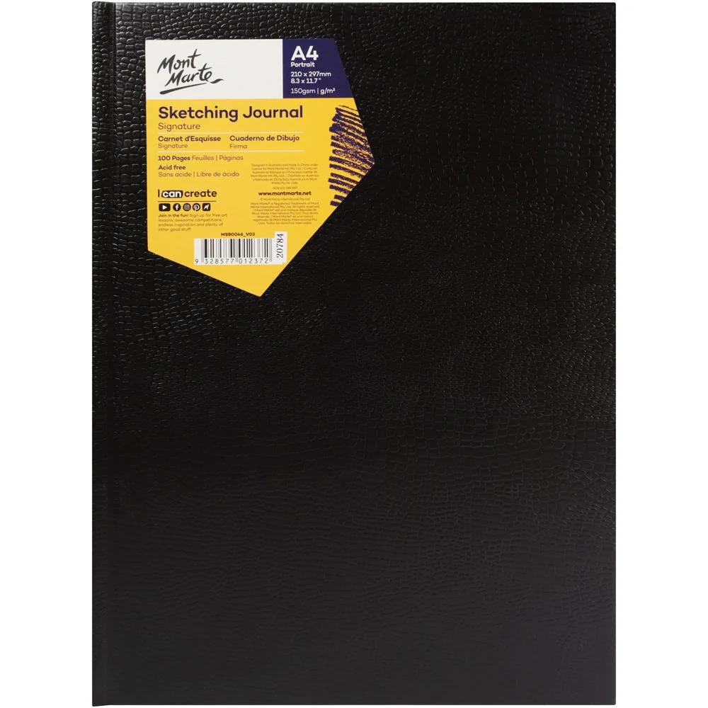 Sketching Journal Croc Finish Signature 150gsm A4 Portrait 100 Page
