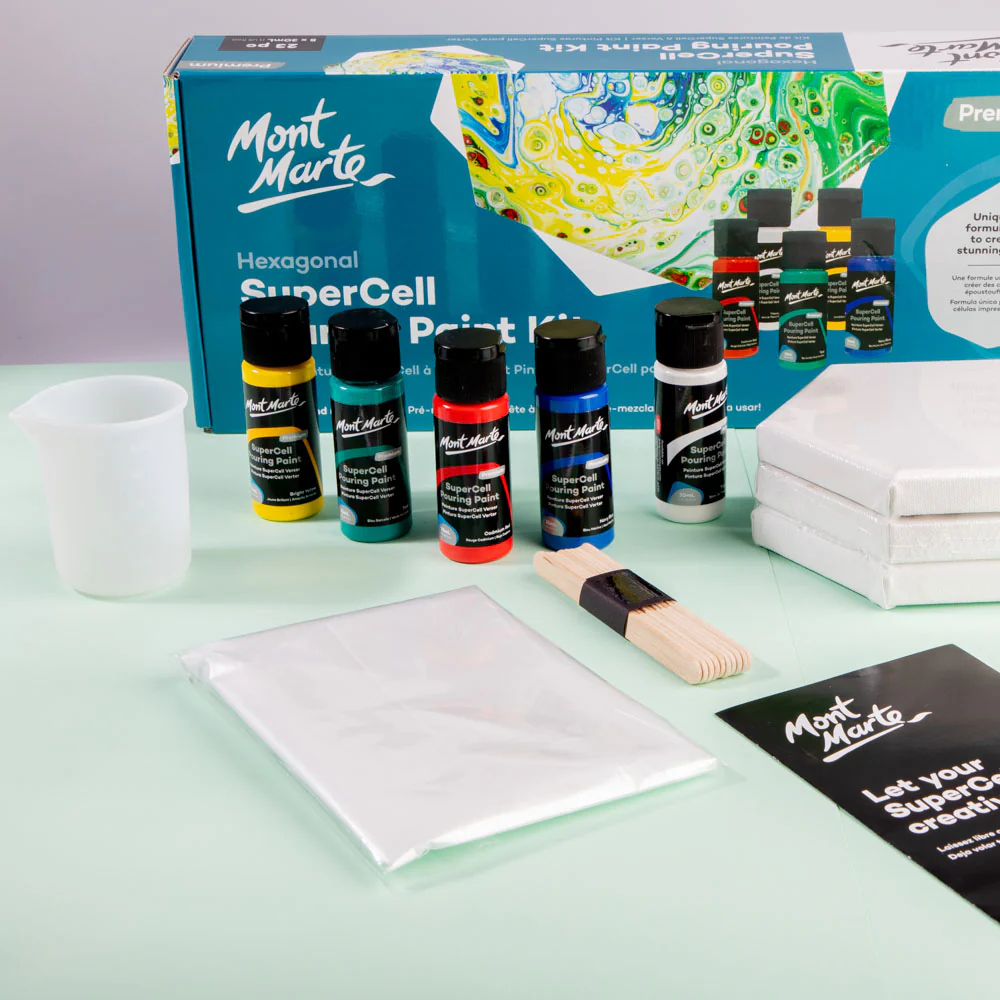 SuperCell Pouring Paint Kit Premium 23pc - Image 2