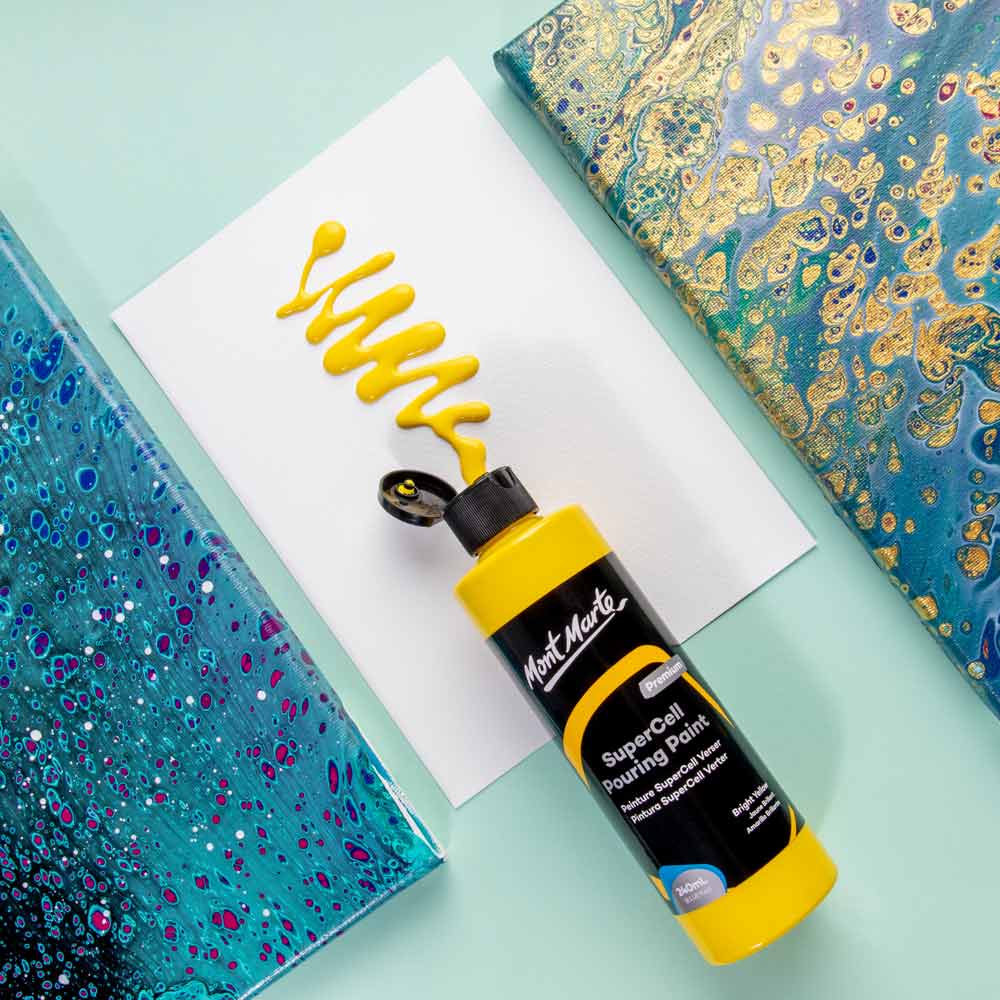 SuperCell Pouring Paint Premium 240ml - Bright Yellow - Image 2