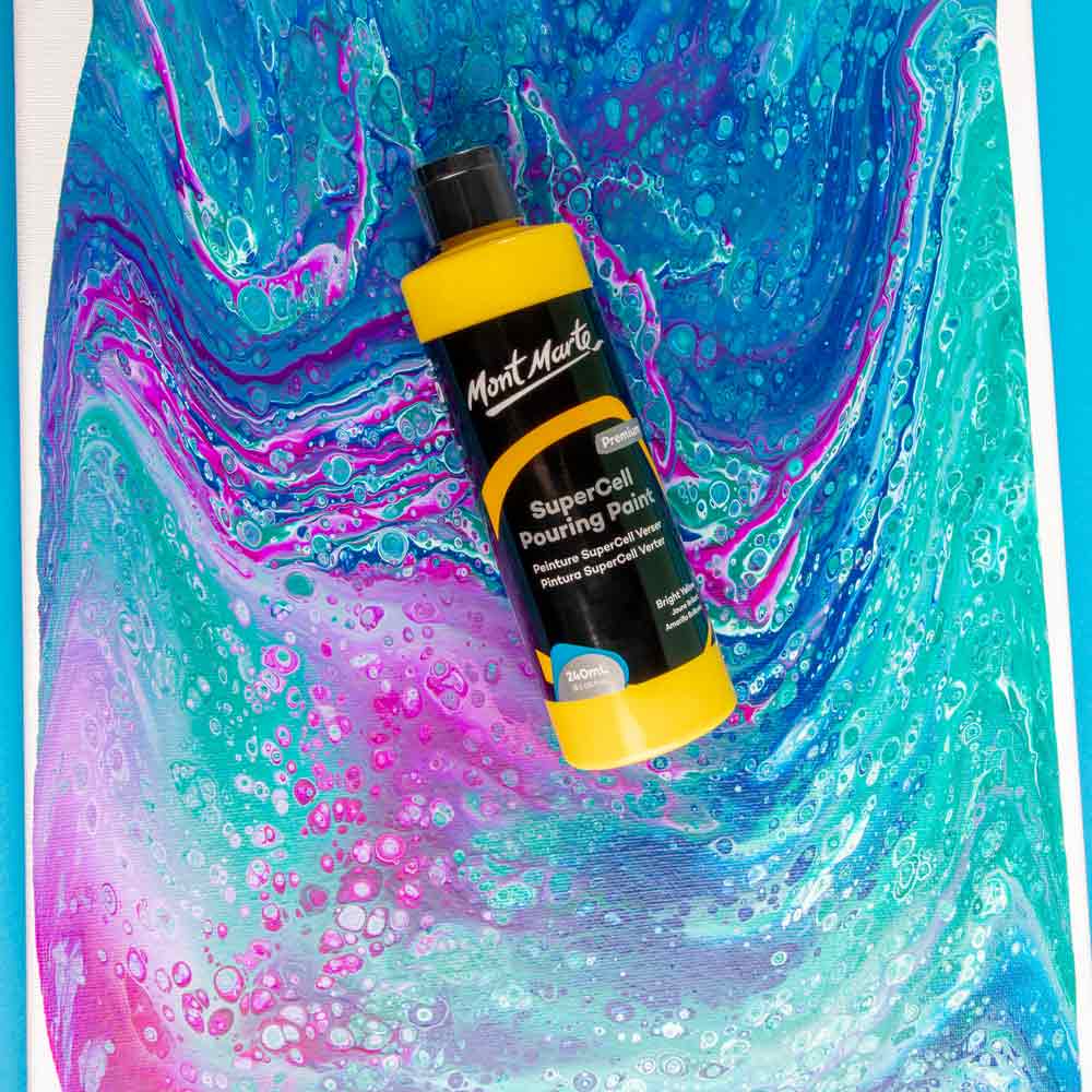 SuperCell Pouring Paint Premium 240ml - Bright Yellow - Image 5