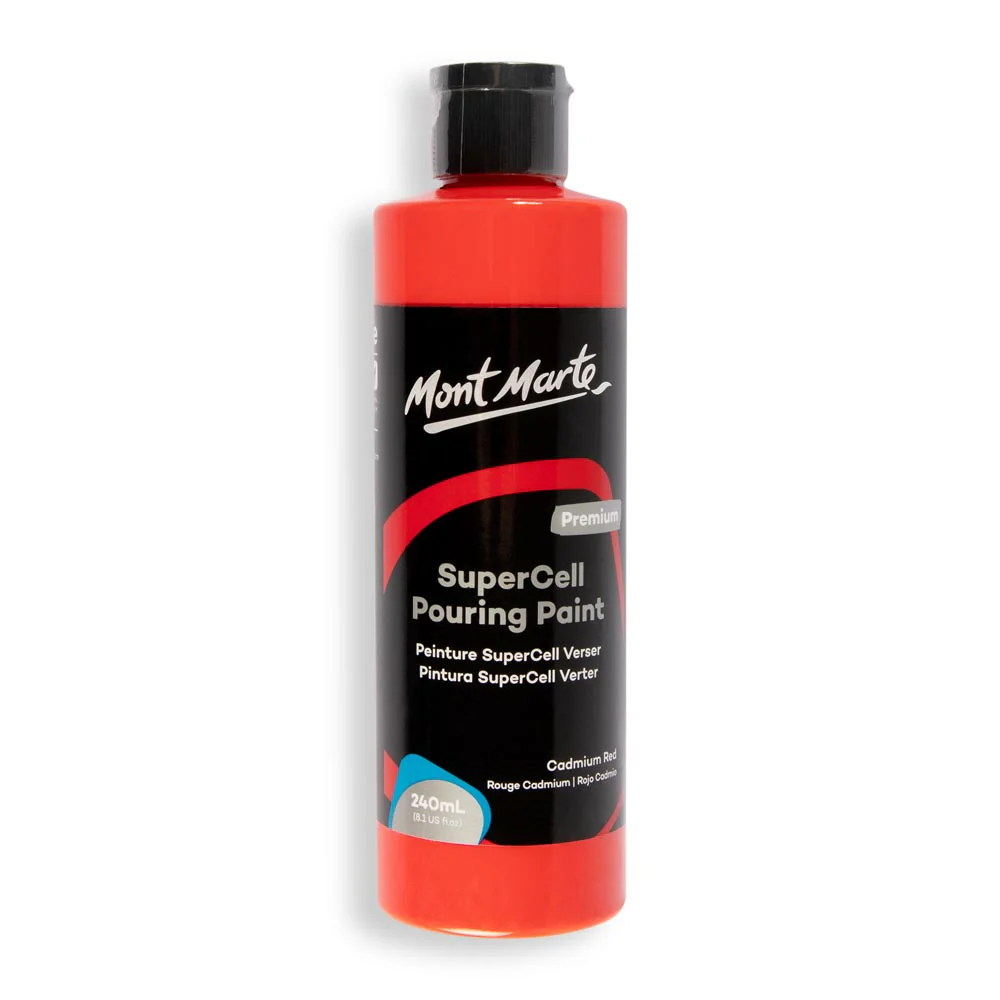 SuperCell Pouring Paint Premium 240ml -  Cadmium Red