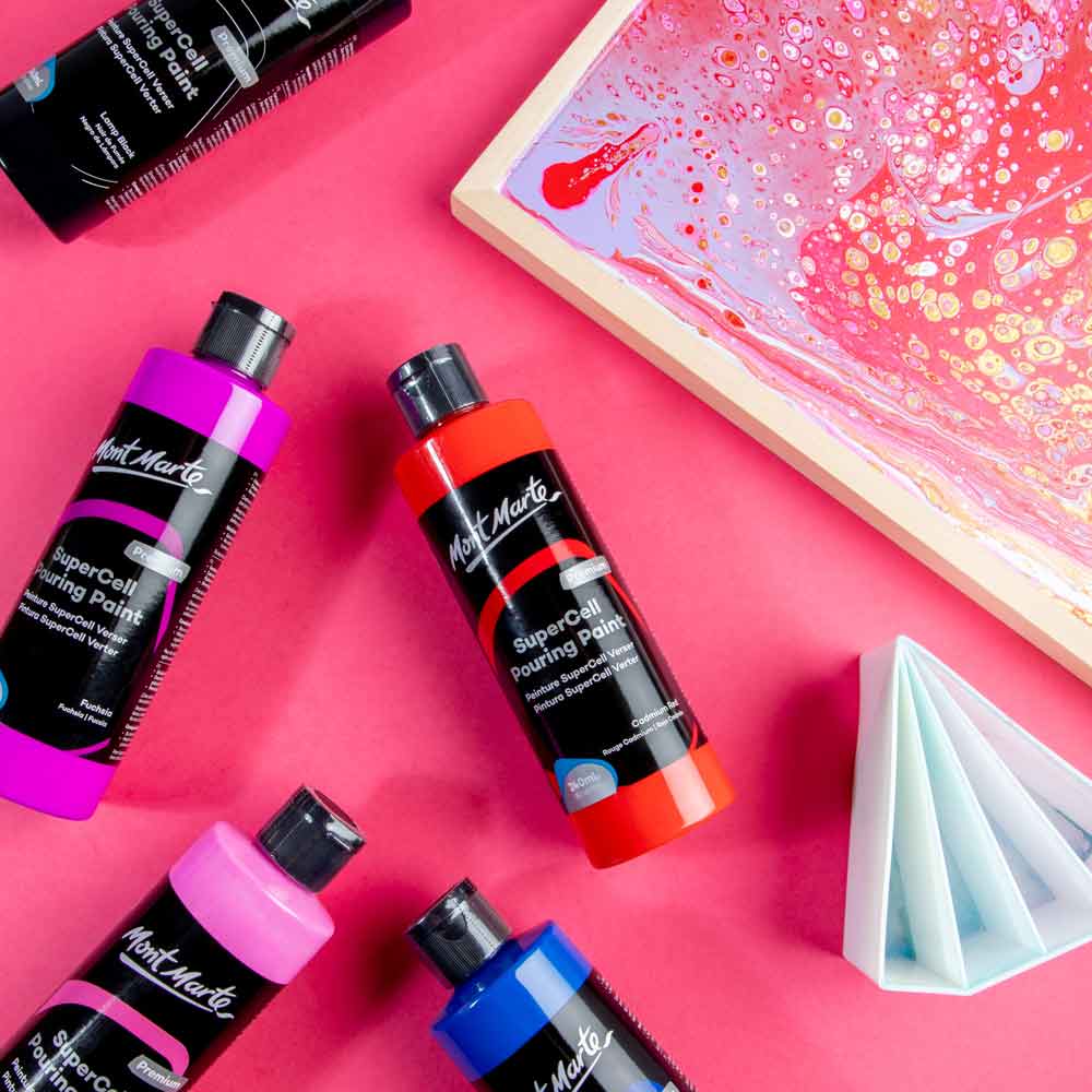 SuperCell Pouring Paint Premium 240ml -  Cadmium Red - Image 8
