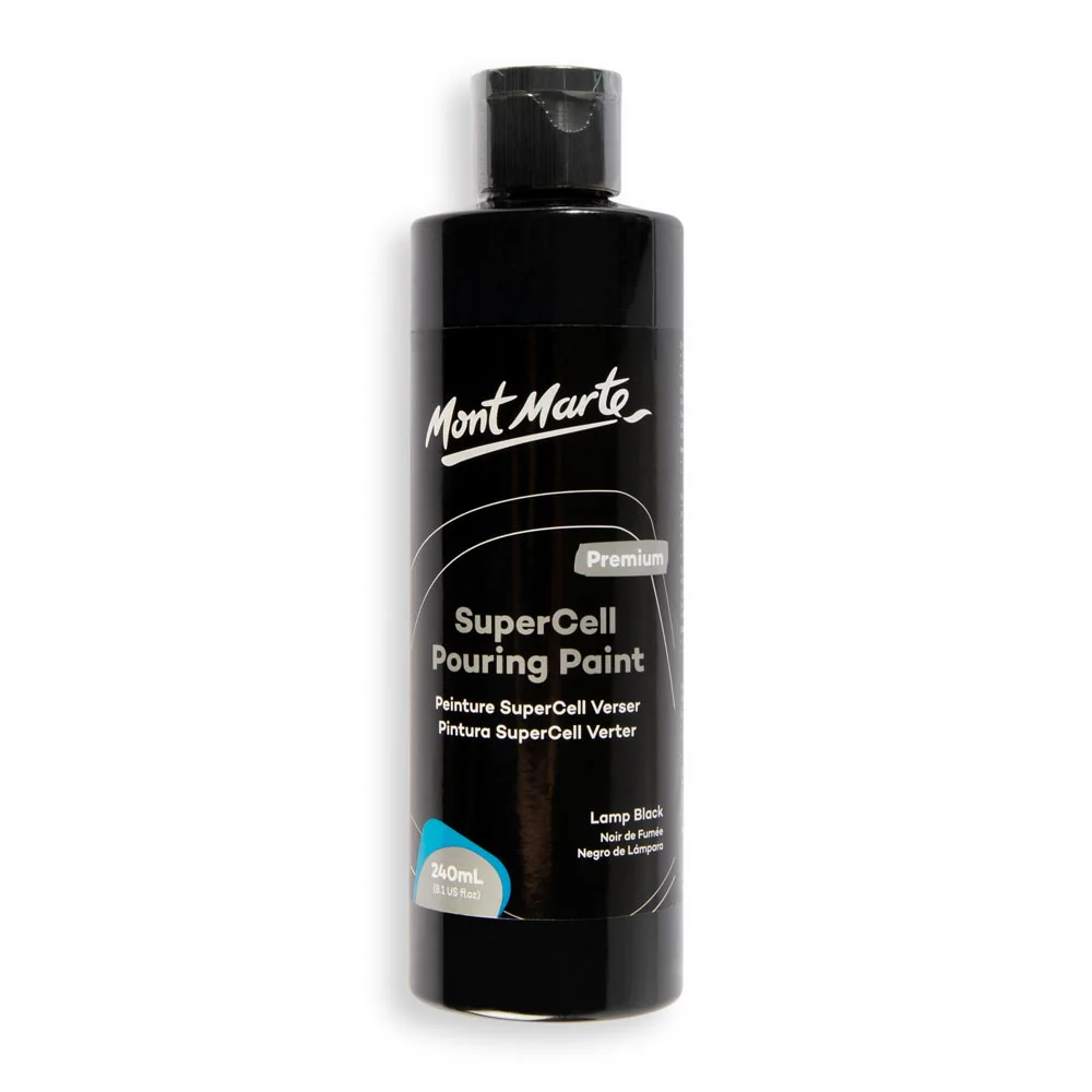 SuperCell Pouring Paint Premium 240ml - Lamp Black
