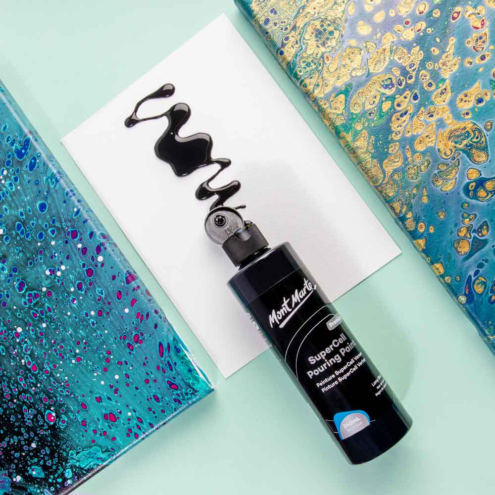 SuperCell Pouring Paint Premium 240ml - Lamp Black - Image 2