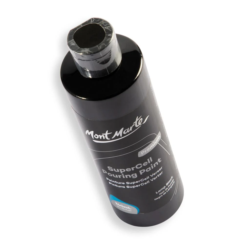 SuperCell Pouring Paint Premium 240ml - Lamp Black - Image 3