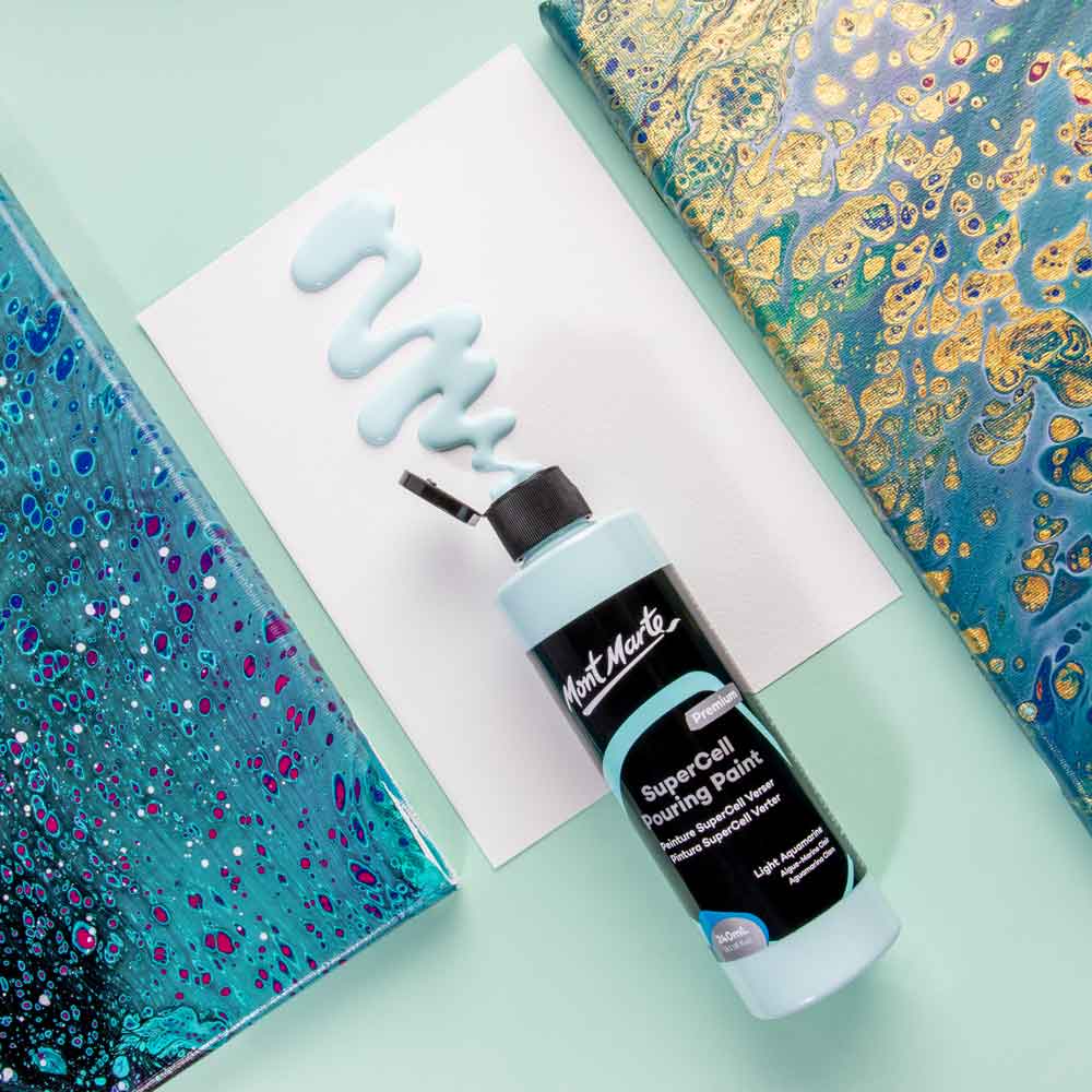 SuperCell Pouring Paint Premium 240ml - Light Aquamarine - Image 2