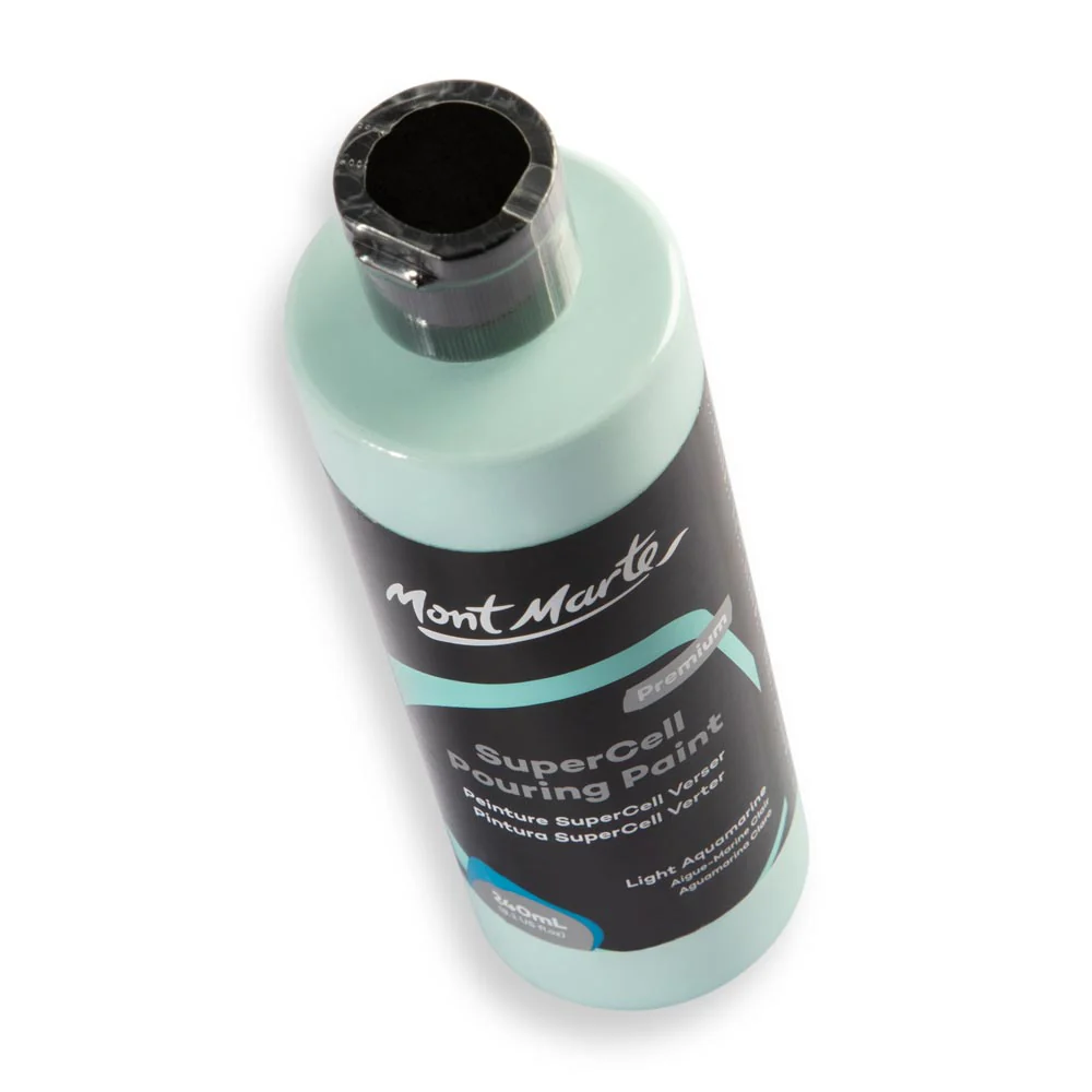 SuperCell Pouring Paint Premium 240ml - Light Aquamarine - Image 3