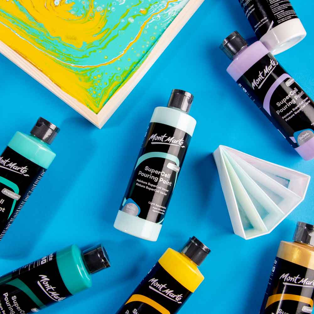 SuperCell Pouring Paint Premium 240ml - Light Aquamarine - Image 9