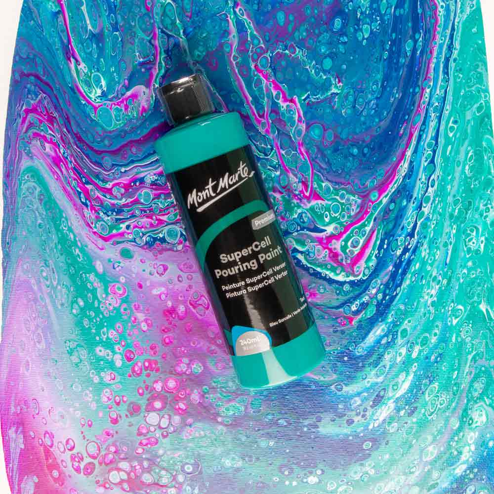 SuperCell Pouring Paint Premium 240ml - Teal - Image 5