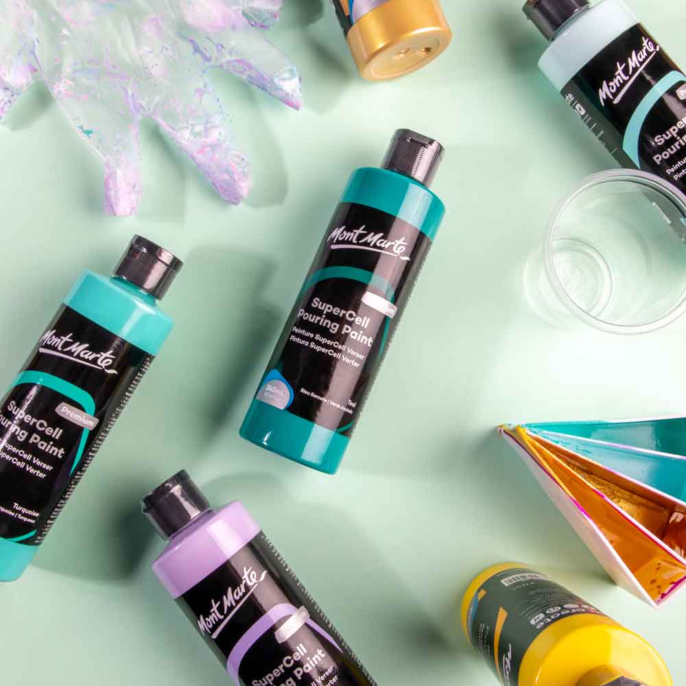 SuperCell Pouring Paint Premium 240ml - Teal - Image 9