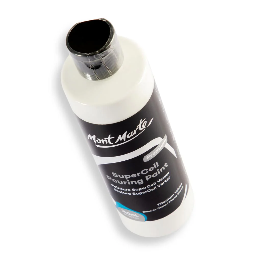 SuperCell Pouring Paint Premium 240ml - Titanium White - Image 3