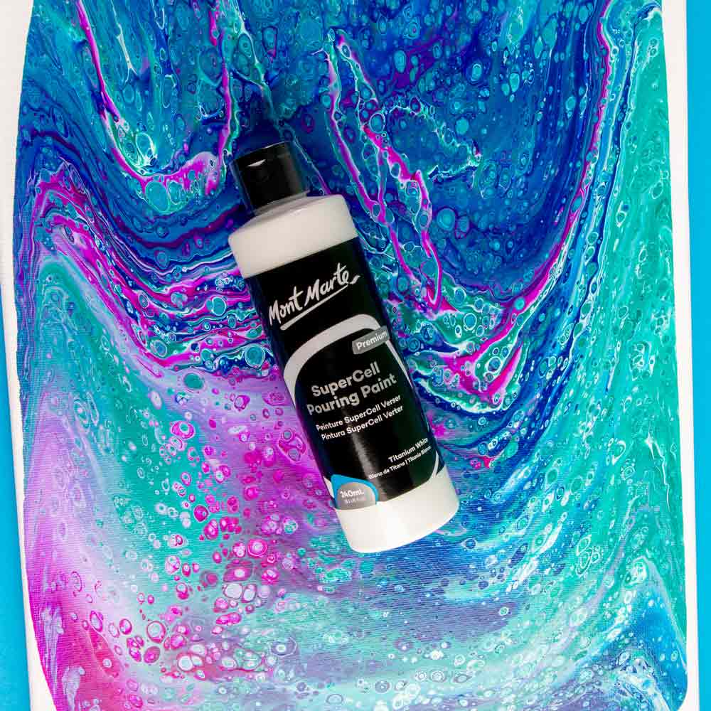 SuperCell Pouring Paint Premium 240ml - Titanium White - Image 5