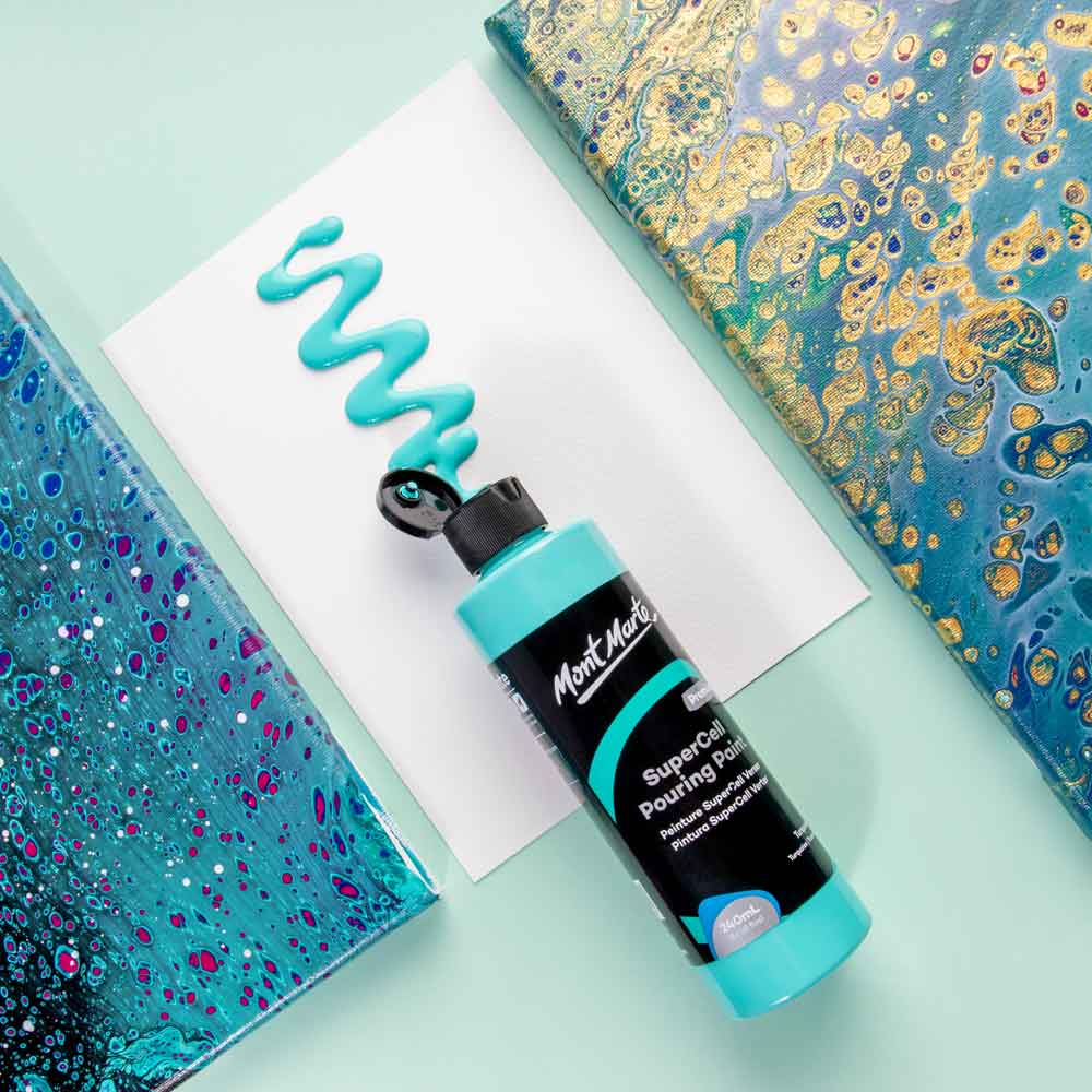 SuperCell Pouring Paint Premium 240ml - Turquoise - Image 2