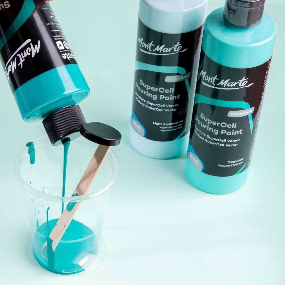 SuperCell Pouring Paint Premium 240ml - Turquoise - Image 5
