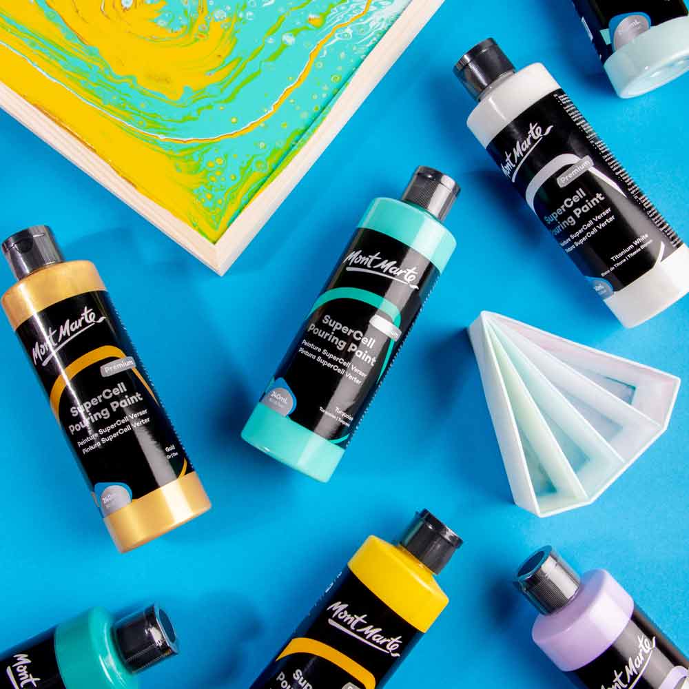 SuperCell Pouring Paint Premium 240ml - Turquoise - Image 9