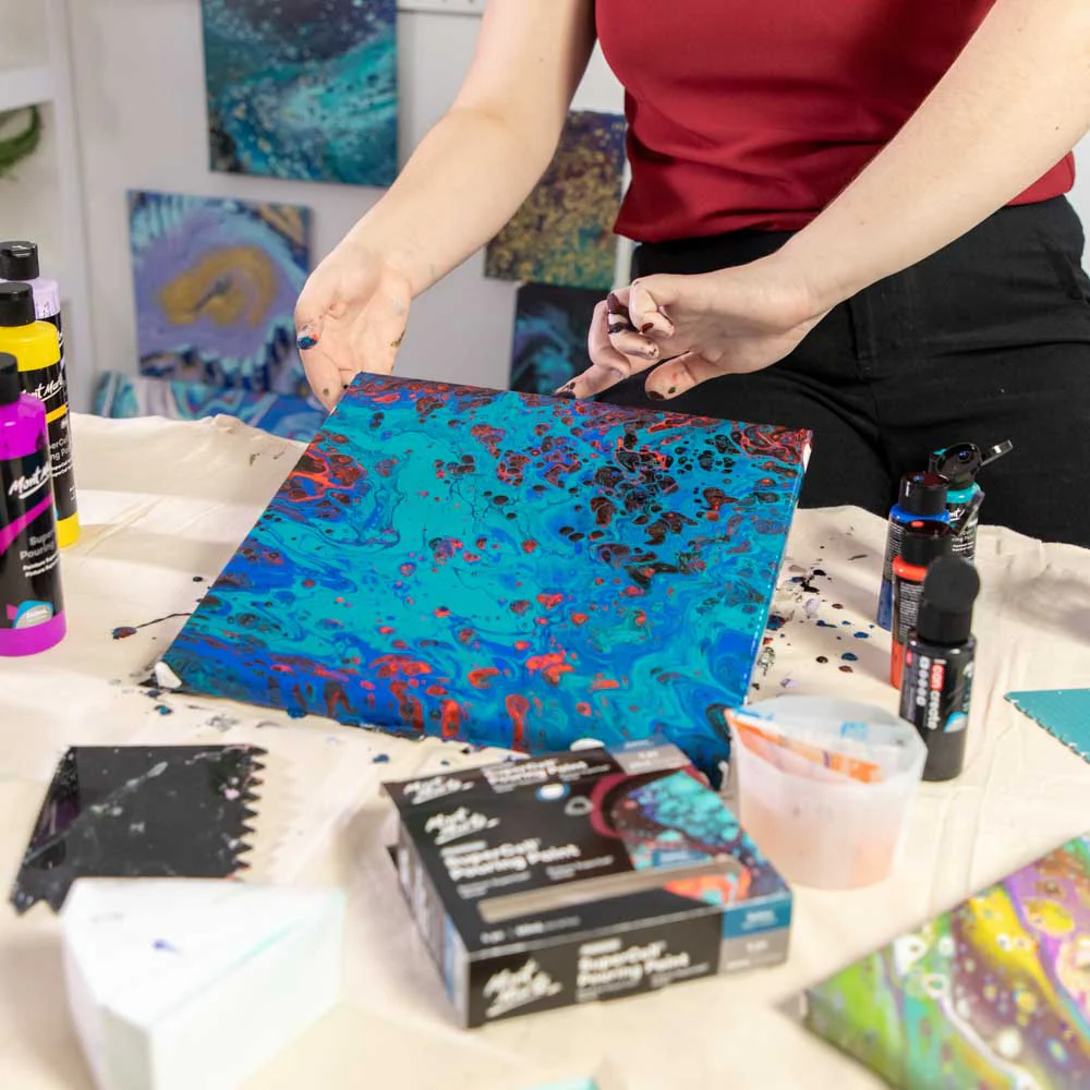 SuperCell Pouring Paint Set Premium 4pc x 60ml - Galaxy - Image 9