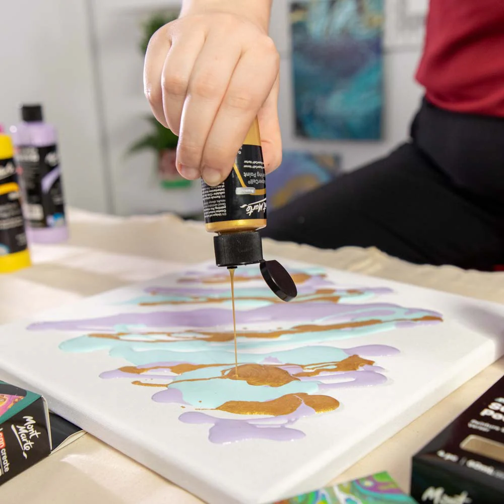 SuperCell Pouring Paint Set Premium 4pc x 60ml - Night Sky - Image 6