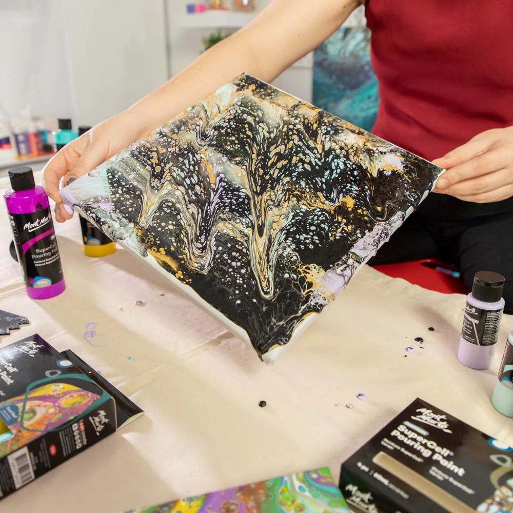 SuperCell Pouring Paint Set Premium 4pc x 60ml - Night Sky - Image 8