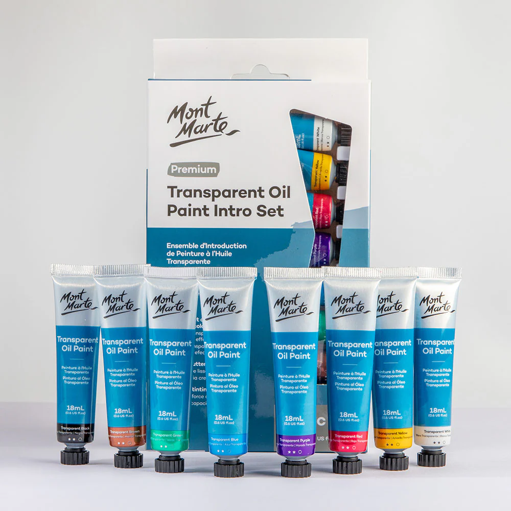 Transparent Oil Paint Intro Set Premium 8pc x 18ml - Image 2
