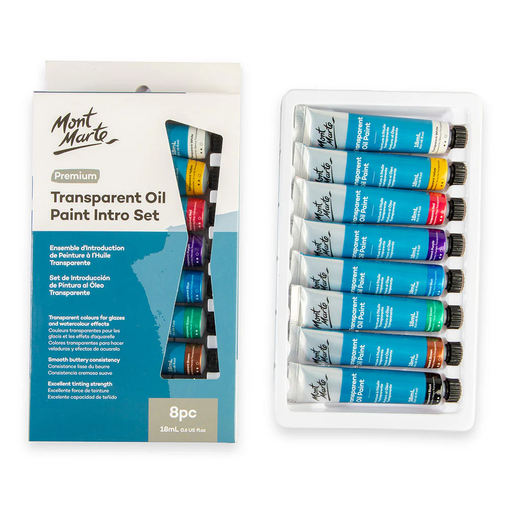 Transparent Oil Paint Intro Set Premium 8pc x 18ml - Image 3