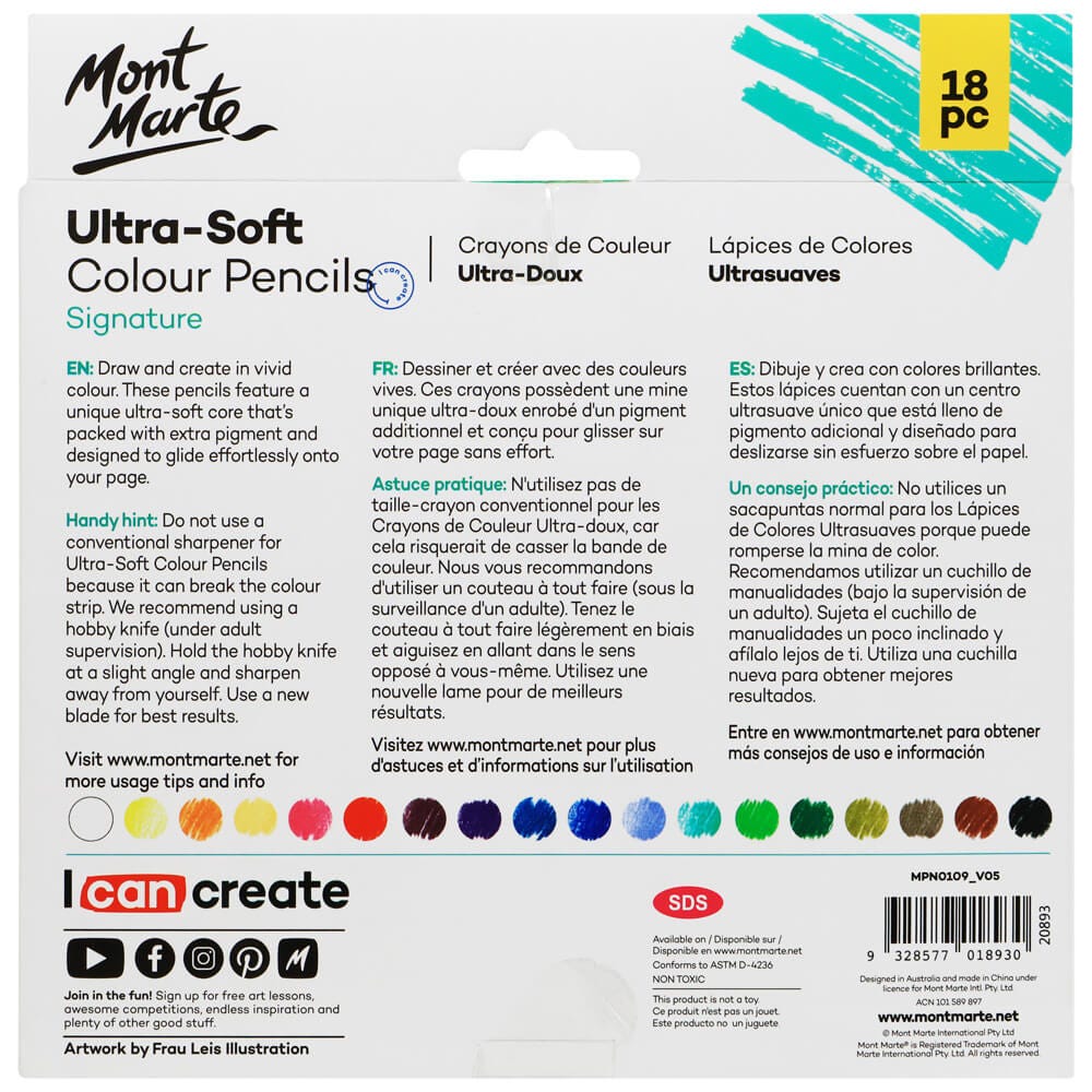 Ultra-Soft Colour Pencils Signature 18pc - Image 2