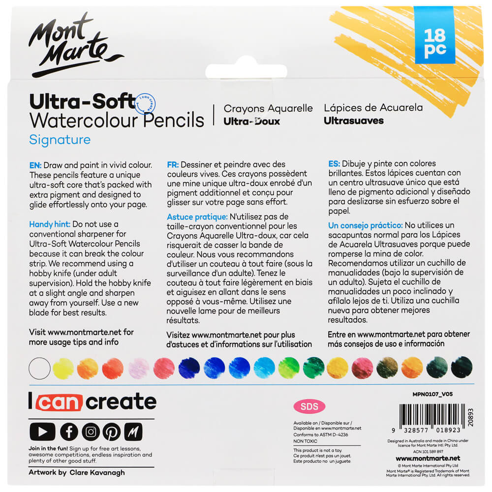Ultra-Soft Watercolour Pencils Signature 18pc - Image 2