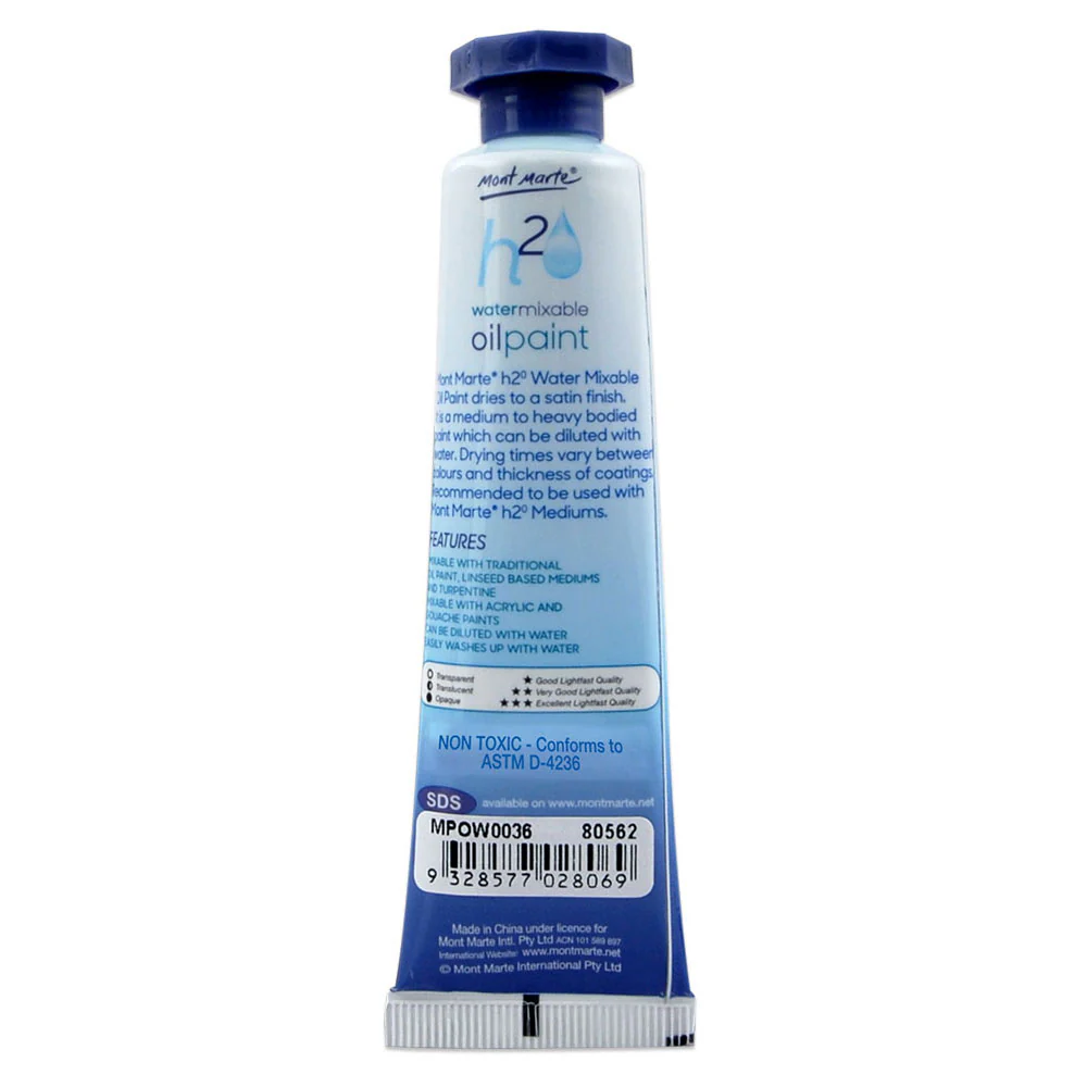 Water Mixable Oil Paint 37ml - Burnt Umber - Image 2