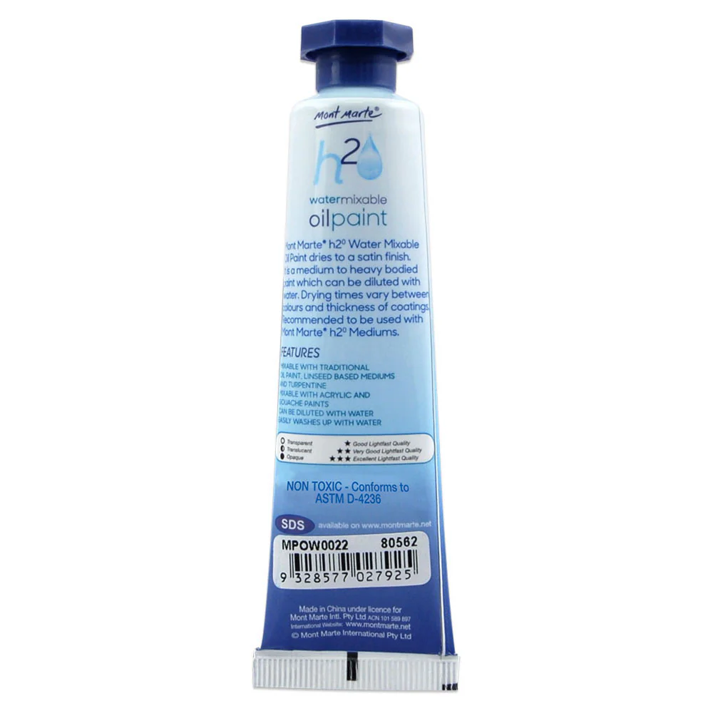 Water Mixable Oil Paint 37ml - Cerulean Blue - Image 2