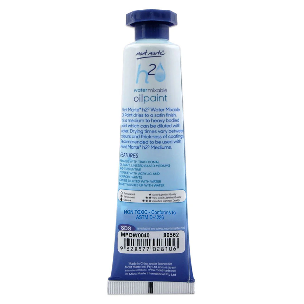 Water Mixable Oil Paint 37ml - Neutral Grey - Image 2