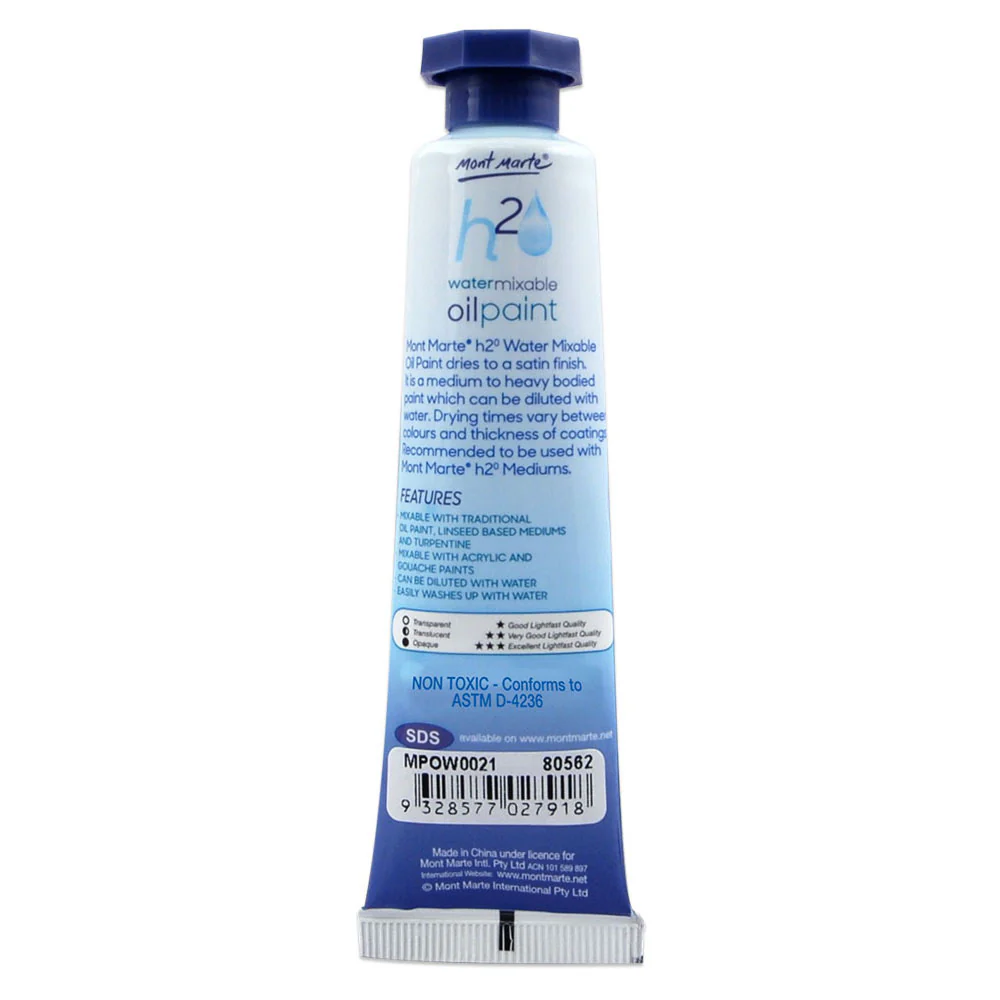 Water Mixable Oil Paint 37ml - Sky Blue - Image 2