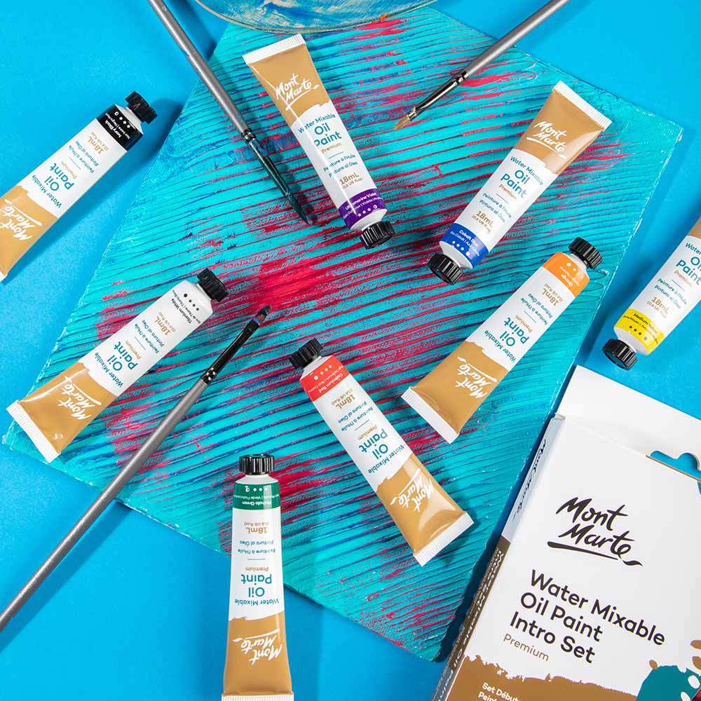 Water Mixable Oil Paint Intro Set Premium 8pc x 18ml - Image 9
