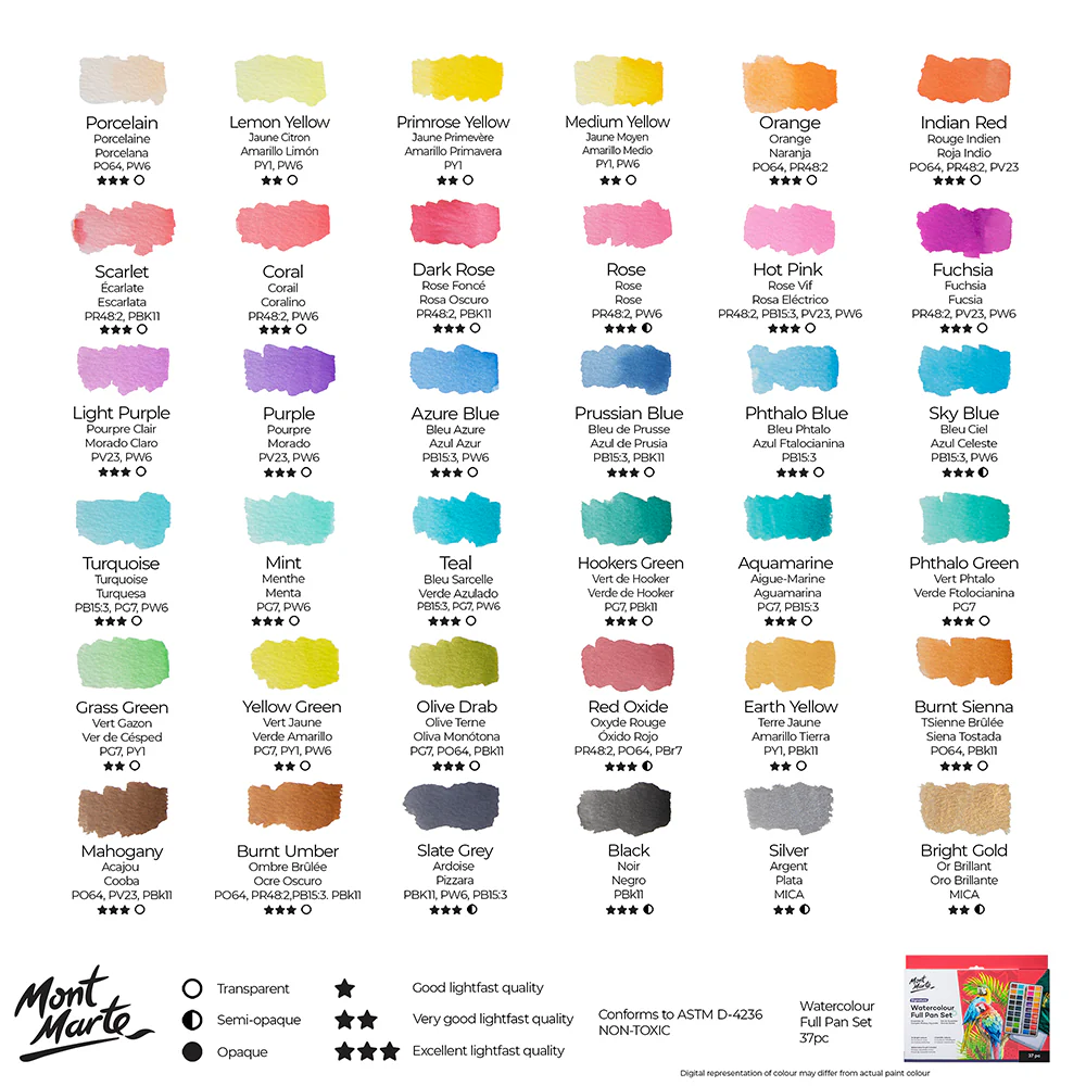 Watercolour Full Pan Set Signature 37pc - Image 7