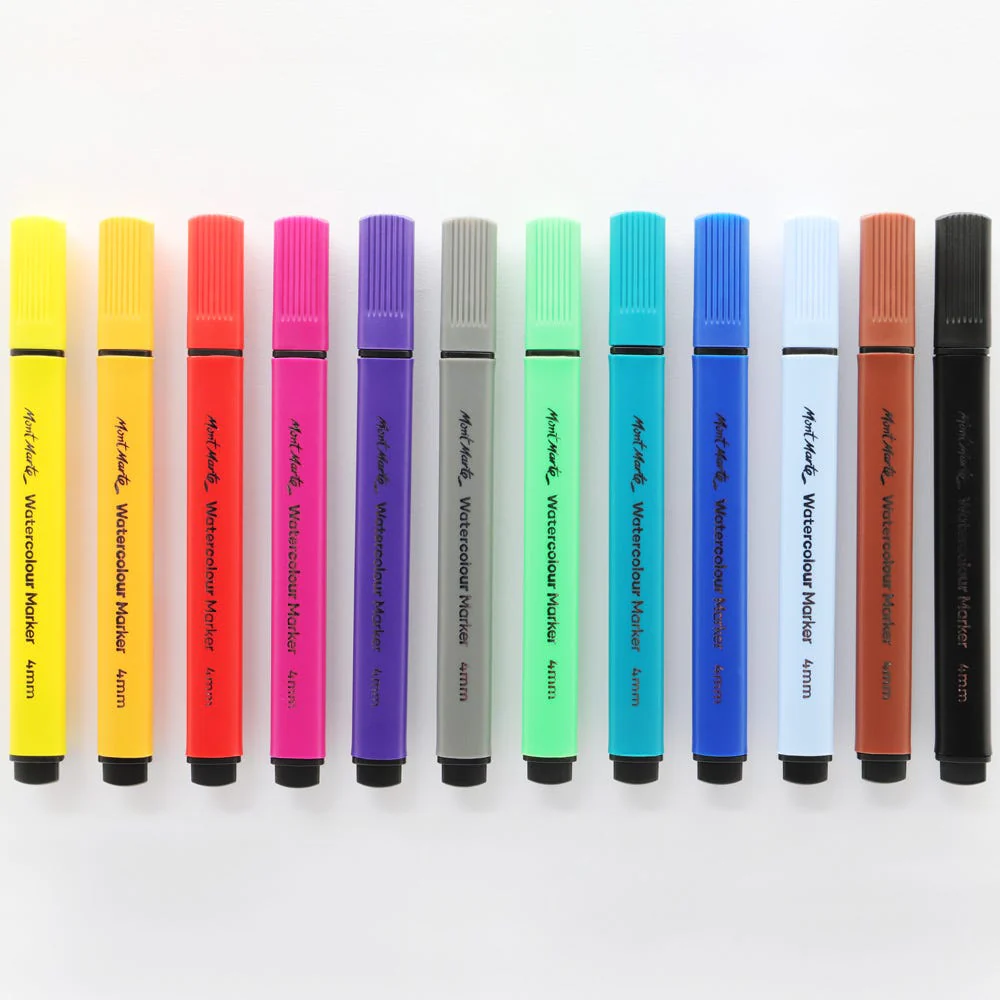Watercolour Markers Tri Grip Signature 12pc - Image 3
