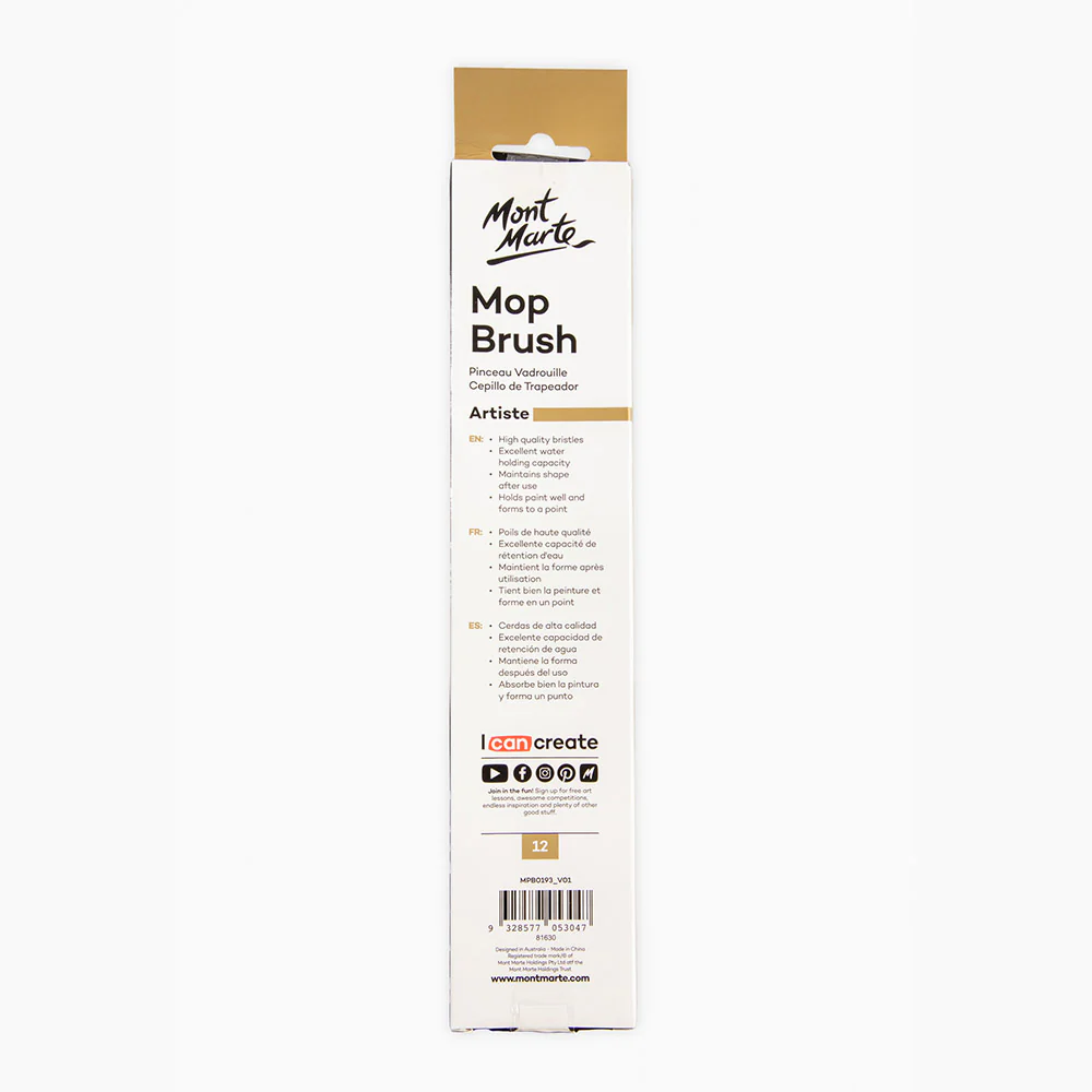 Watercolour Mop Brush Artiste 12 - Image 4