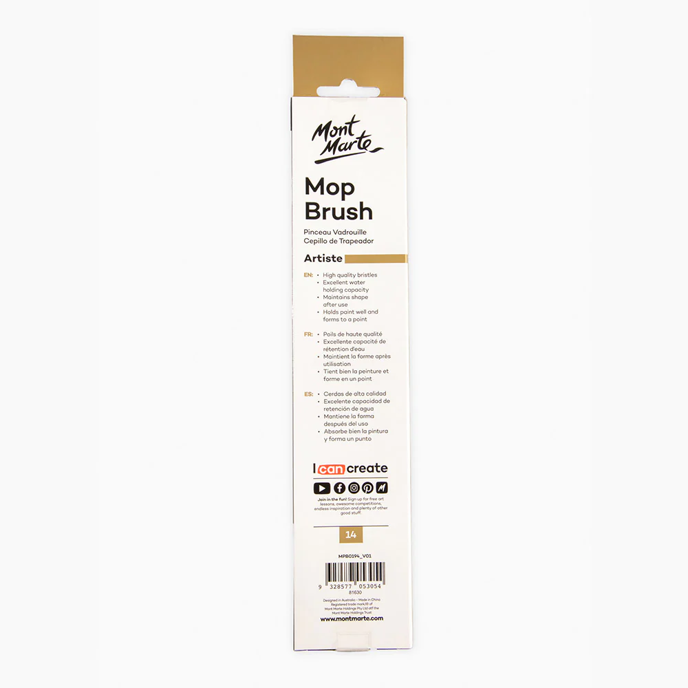 Watercolour Mop Brush Artiste 14 - Image 4