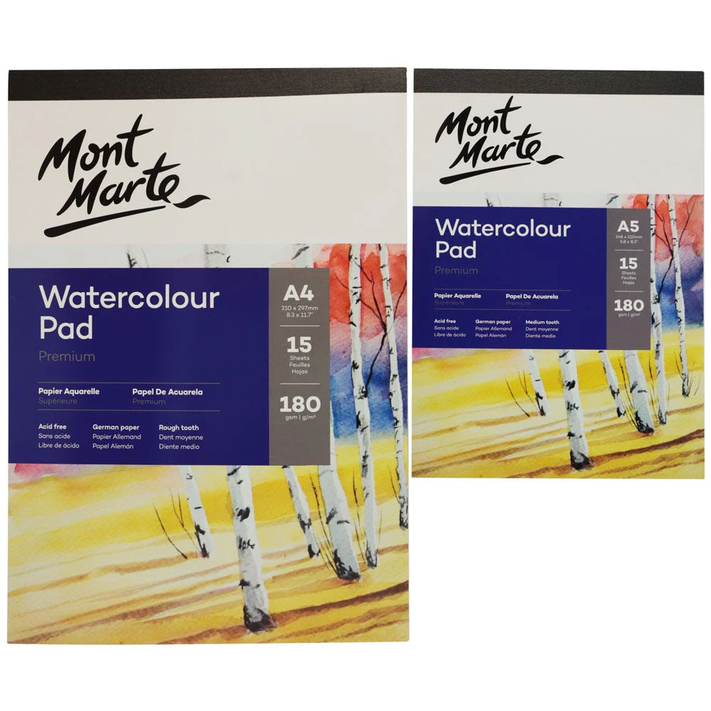 Watercolour Pad German Paper Premium A4 180gsm 15 Sheet - Image 3