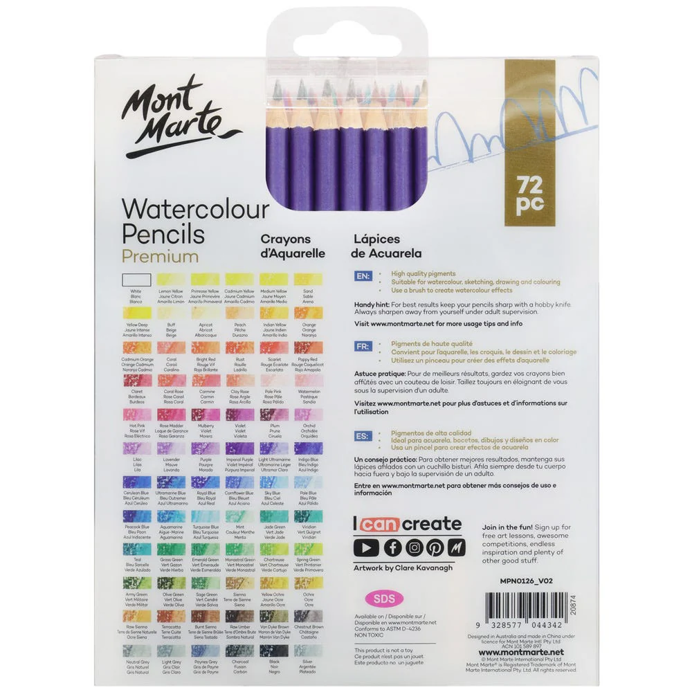 Watercolour Pencils Premium 72pc - Image 2
