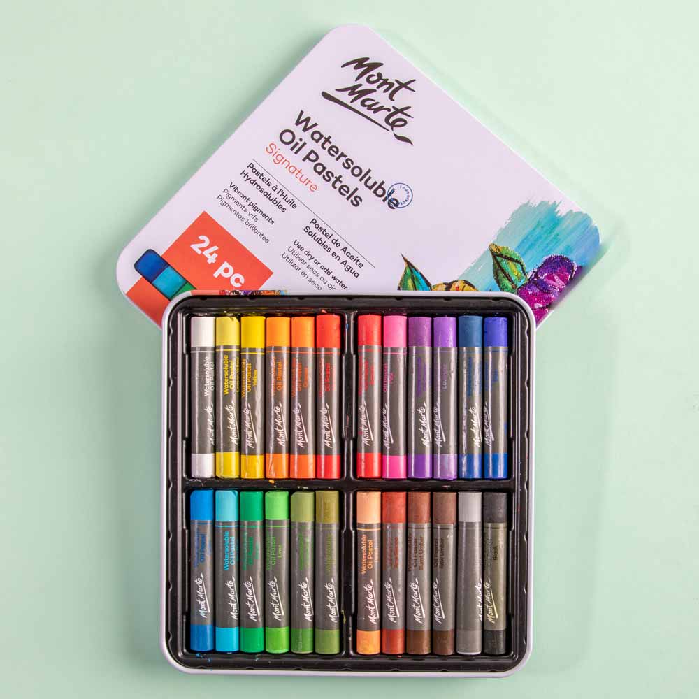 Watersoluble Oil Pastels in Tin Box Signature 24pc - Image 2